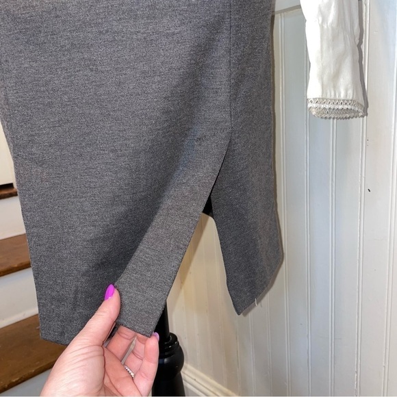 Loft Grey Skirt with back pleat size 8 pencil skirt - Picture 3 of 15